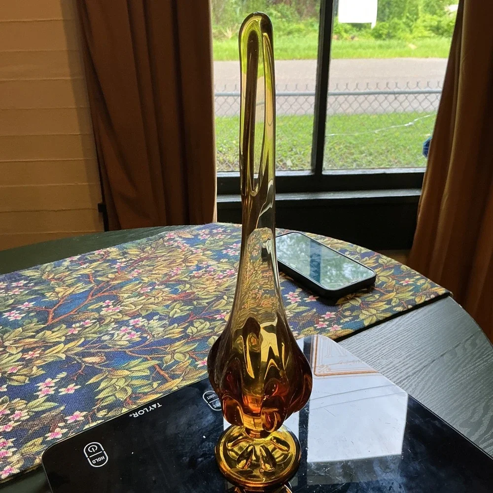 Vintage MCM Viking Glass Six Petal Swung 12